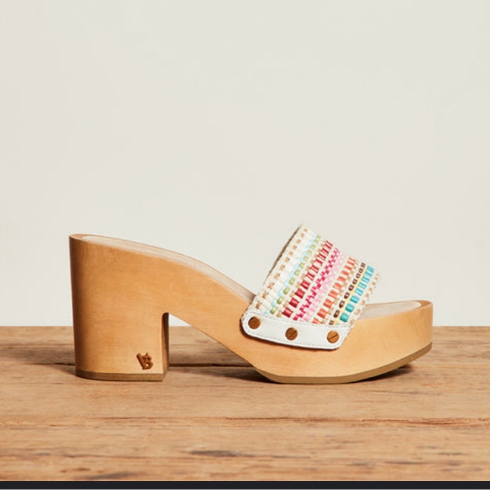 Veronica Beard 8-1/2 HannaLee Colorful Woven Clog Mules - Picture 13 of 16